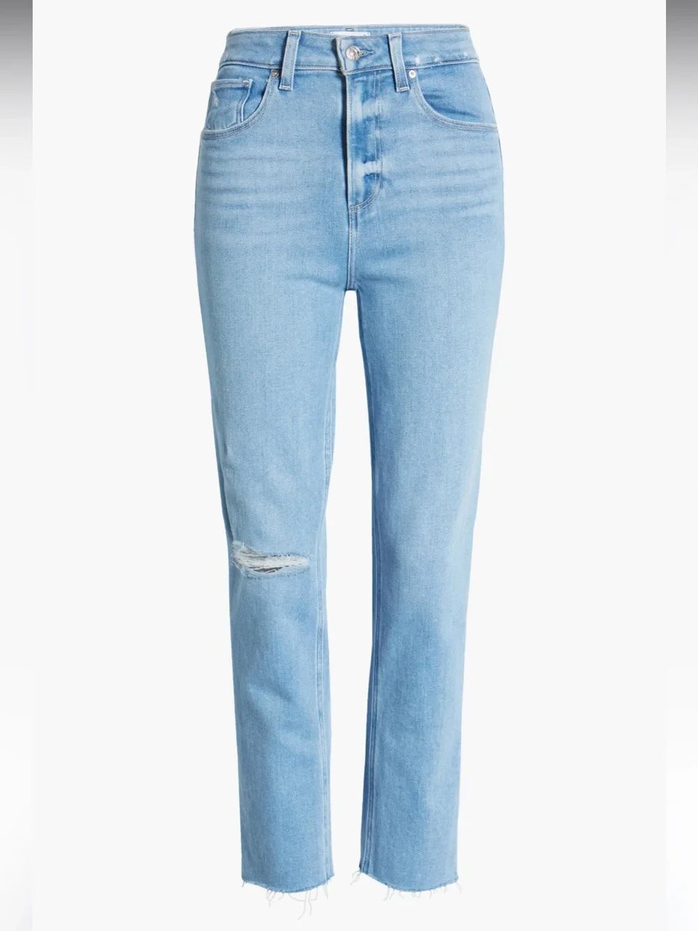NWTs PAIGE Sarah Slim Crop Raw Hem High Rise Jeans Size 29